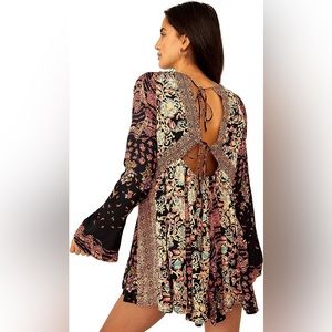 Free people printed mini dress size XS